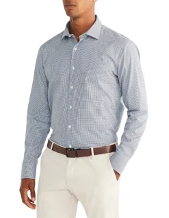 Van Heusen Slim Long Sleeve Dobby Shirt In Blue