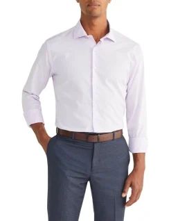 Van Heusen Slim Long Sleeve Diamond Dobby Shirt In Purple