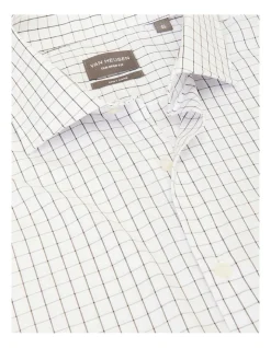 Van Heusen Tailored Long Sleeve 2 Colour Mid Check Shirt In Black/White -Cambridge Clothing shop 966726100 4 720x928