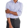 Van Heusen Tailored Long Sleeve 2 Colour Mid Check Shirt In Purple -Cambridge Clothing shop 966726640 1 720x928