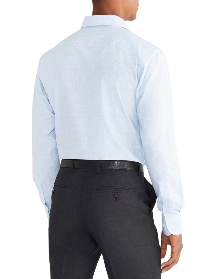Van Heusen Tailored Long Sleeve Micro Check Shirt In Blue 4 Van Heusen Tailored Long Sleeve Micro Check Shirt In Blue - Image 2