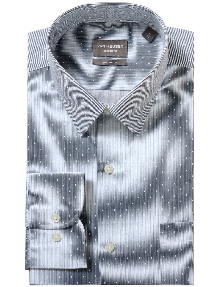 Van Heusen Classic Long Sleeve Dot Print Shirt In Grey 5 Van Heusen Classic Long Sleeve Dot Print Shirt In Grey - Image 3