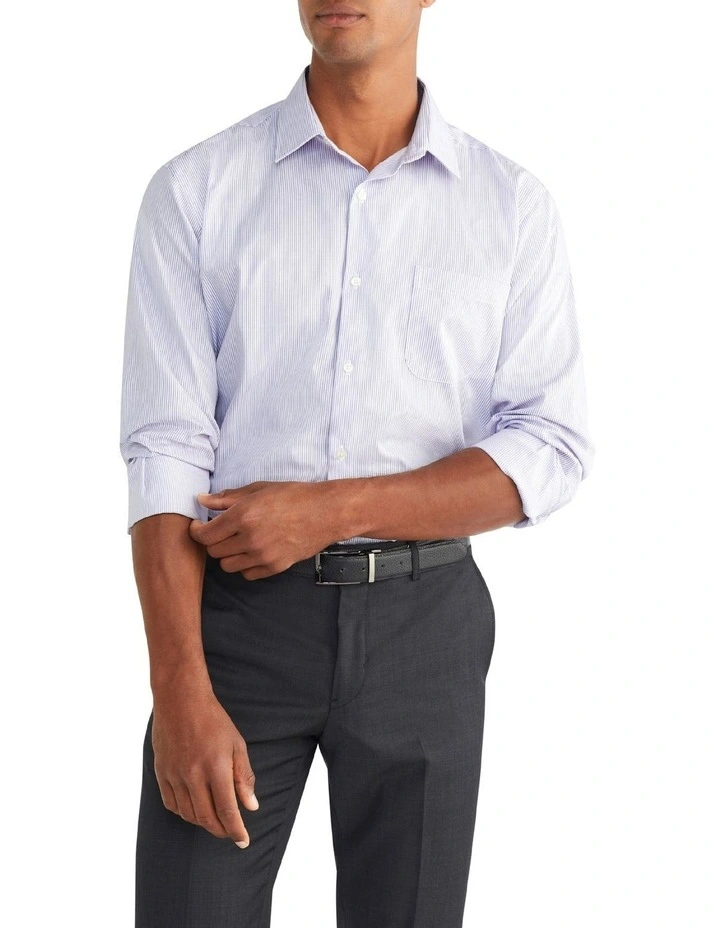 Van Heusen Classic Long Sleeve Colour Stripe Shirt In Blue 3 Van Heusen Classic Long Sleeve Colour Stripe Shirt In Blue