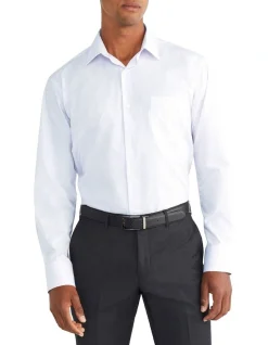 Van Heusen Classic Long Sleeve Dobby Stripe Shirt In Purple