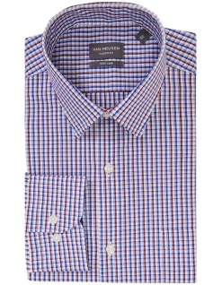 Van Heusen Classic Long Sleeve 2 Colour Mid Check Shirt Navy/Red Wine 8 Van Heusen Classic Long Sleeve 2 Colour Mid Check Shirt Navy/Red Wine -Cambridge Clothing shop 966843370 3 720x928