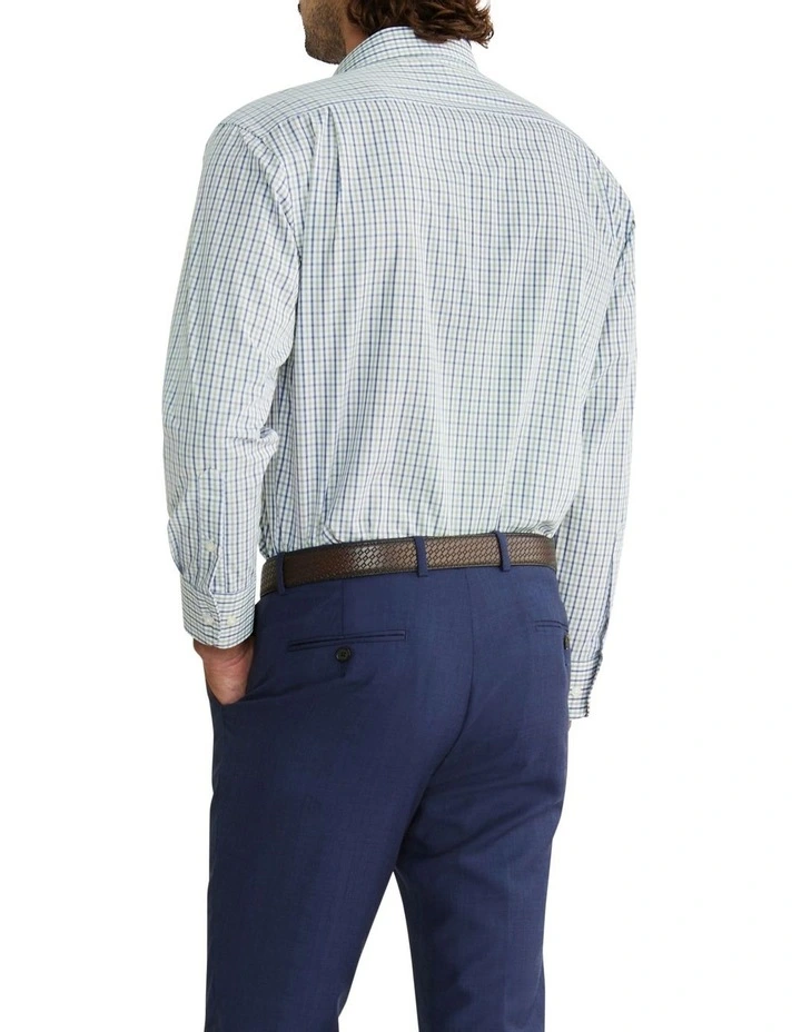 Van Heusen Classic Long Sleeve 2 Colour Mid Check Shirt In Green 4 Van Heusen Classic Long Sleeve 2 Colour Mid Check Shirt In Green - Image 2
