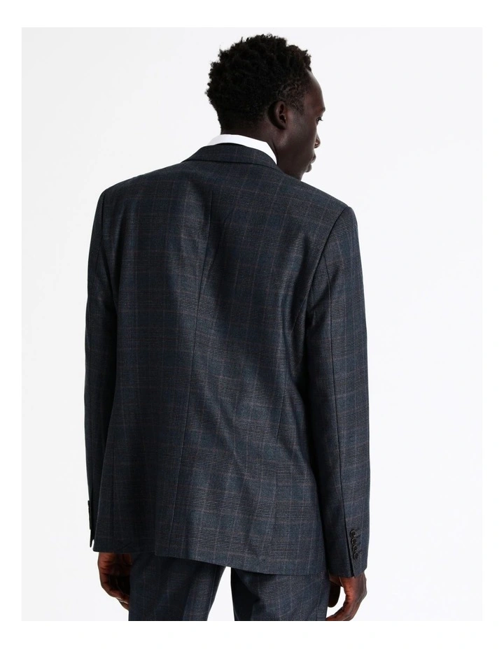Blaq Tailored Check Suit Jacket In Denim 7 Blaq Tailored Check Suit Jacket In Denim - Image 5