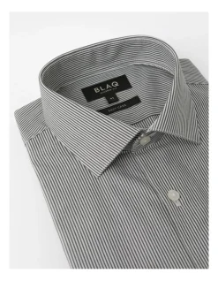 Blaq Tailored Long Sleeve 1 Colour Mini Stripe Shirt In Green -Cambridge Clothing shop 967572730 7 720x928