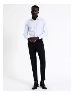 Blaq Tailored Long Sleeve 2 Colour Mini Stripe Shirt In Blue -Cambridge Clothing shop 967572820 5 720x928