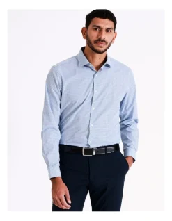 Blaq Tailored Long Sleeve 2 Colour Mid Check Shirt In Blue -Cambridge Clothing shop 967573180 5 720x928