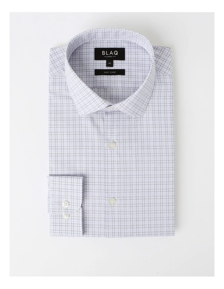 Blaq Tailored Long Sleeve 2 Colour Mid Check Shirt In Purple 8 Blaq Tailored Long Sleeve 2 Colour Mid Check Shirt In Purple - Image 6