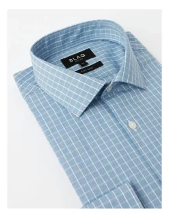 Blaq Slim Long Sleeve 1 Colour Check Shirt In Blue 15 Blaq Slim Long Sleeve 1 Colour Check Shirt In Blue -Cambridge Clothing shop 967573450 7 720x928