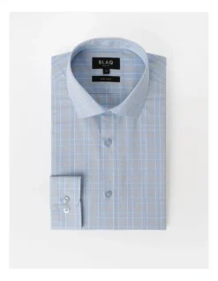 Blaq Slim Long Sleeve 2 Colour Mid Check Shirt In Blue 14 Blaq Slim Long Sleeve 2 Colour Mid Check Shirt In Blue -Cambridge Clothing shop 967573810 6 720x928