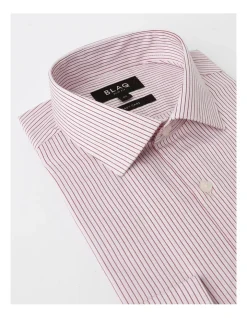 Blaq Slim Long Sleeve 2 Colour Mini Stripe Shirt In Pink -Cambridge Clothing shop 967574080 7 720x928