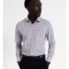 Blaq Slim Long Sleeve 2 Colour Mid Check Shirt In Brown -Cambridge Clothing shop 967574350 1 720x928