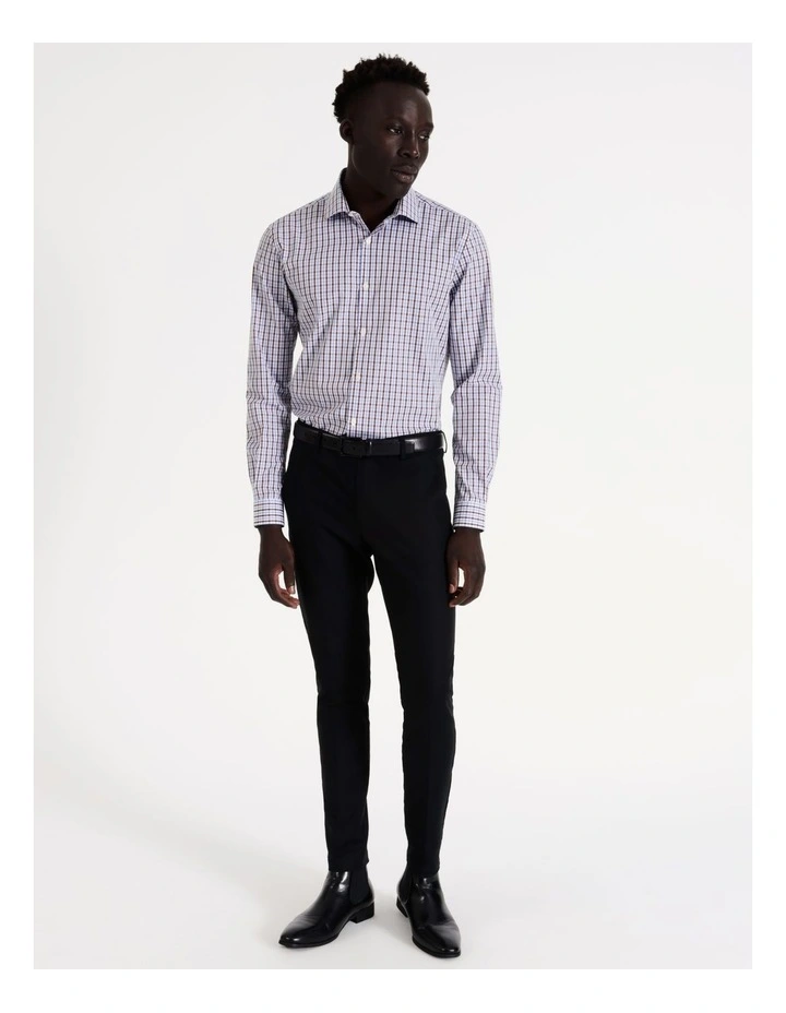 Blaq Slim Long Sleeve 2 Colour Mid Check Shirt In Brown 7 Blaq Slim Long Sleeve 2 Colour Mid Check Shirt In Brown - Image 5