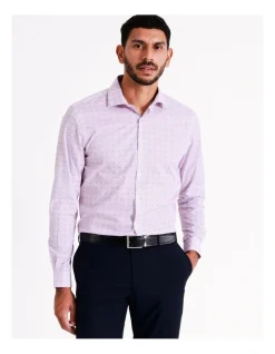 Blaq Slim Long Sleeve 2 Colour Floral Print Shirt In Blue