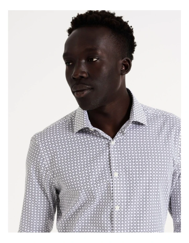 Blaq Slim Long Sleeve 1 Colour Floral Print Shirt In Black 4 Blaq Slim Long Sleeve 1 Colour Floral Print Shirt In Black - Image 2