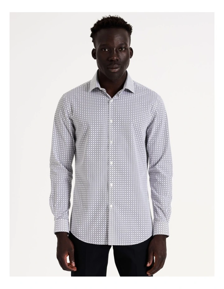 Blaq Slim Long Sleeve 1 Colour Floral Print Shirt In Black 5 Blaq Slim Long Sleeve 1 Colour Floral Print Shirt In Black - Image 3