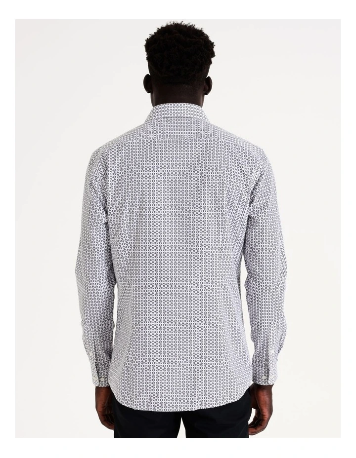 Blaq Slim Long Sleeve 1 Colour Floral Print Shirt In Black 6 Blaq Slim Long Sleeve 1 Colour Floral Print Shirt In Black - Image 4