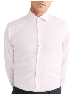 Calvin Klein Slim Long Sleeve Mini Dobby Shirt In Pink 10 Calvin Klein Slim Long Sleeve Mini Dobby Shirt In Pink -Cambridge Clothing shop 967826350 4 720x928