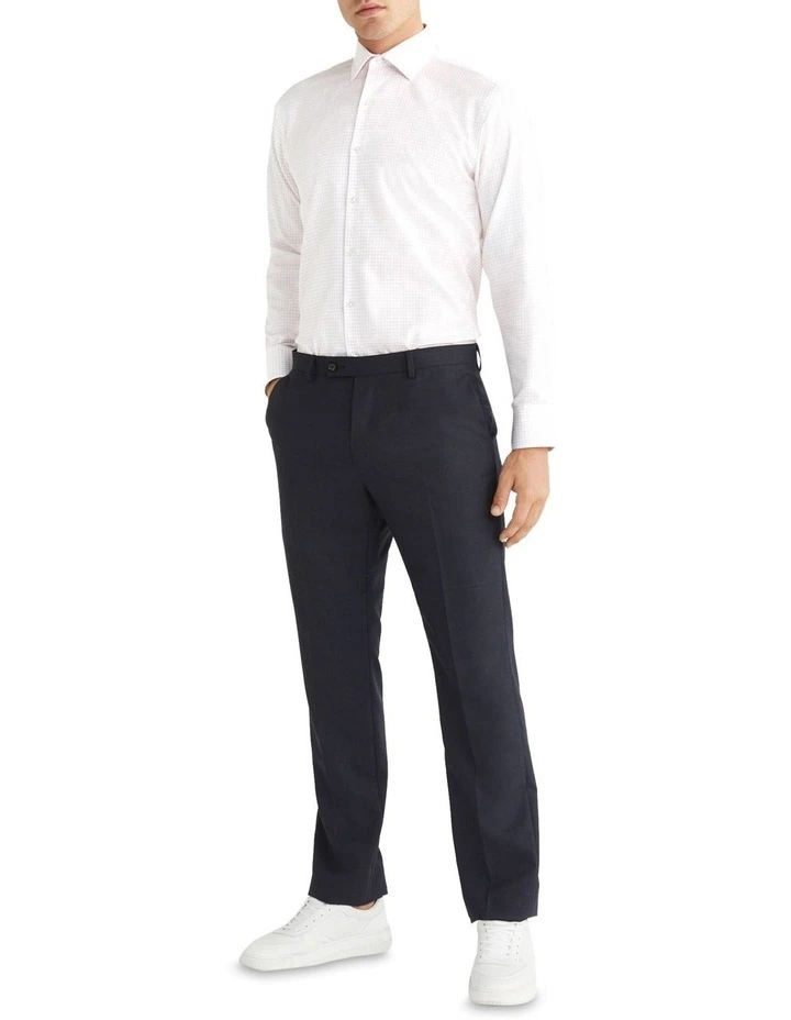 Calvin Klein Slim Long Sleeve 1 Colour Mid Check Shirt In White 4 Calvin Klein Slim Long Sleeve 1 Colour Mid Check Shirt In White - Image 2