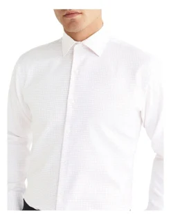 Calvin Klein Slim Long Sleeve 1 Colour Mid Check Shirt In White 10 Calvin Klein Slim Long Sleeve 1 Colour Mid Check Shirt In White -Cambridge Clothing shop 967826530 4 720x928