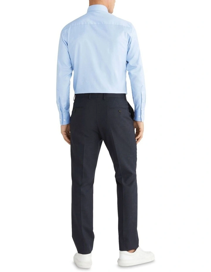 Calvin Klein Slim Long Sleeve 1 Colour Dobby Shirt In Blue 5 Calvin Klein Slim Long Sleeve 1 Colour Dobby Shirt In Blue - Image 3