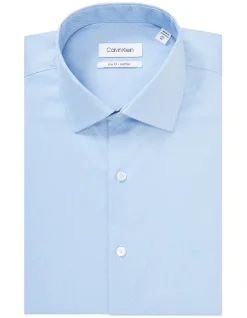 Calvin Klein Slim Long Sleeve 1 Colour Dobby Shirt In Blue 11 Calvin Klein Slim Long Sleeve 1 Colour Dobby Shirt In Blue -Cambridge Clothing shop 967826890 5 720x928