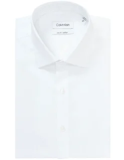 Calvin Klein Slim Long Sleeve Dobby Shirt In White 11 Calvin Klein Slim Long Sleeve Dobby Shirt In White -Cambridge Clothing shop 967826980 5 720x928