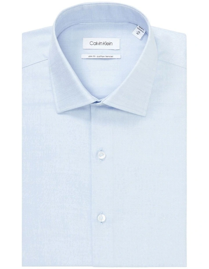 Calvin Klein Slim Long Sleeve Twill Shirt In Blue 7 Calvin Klein Slim Long Sleeve Twill Shirt In Blue - Image 5