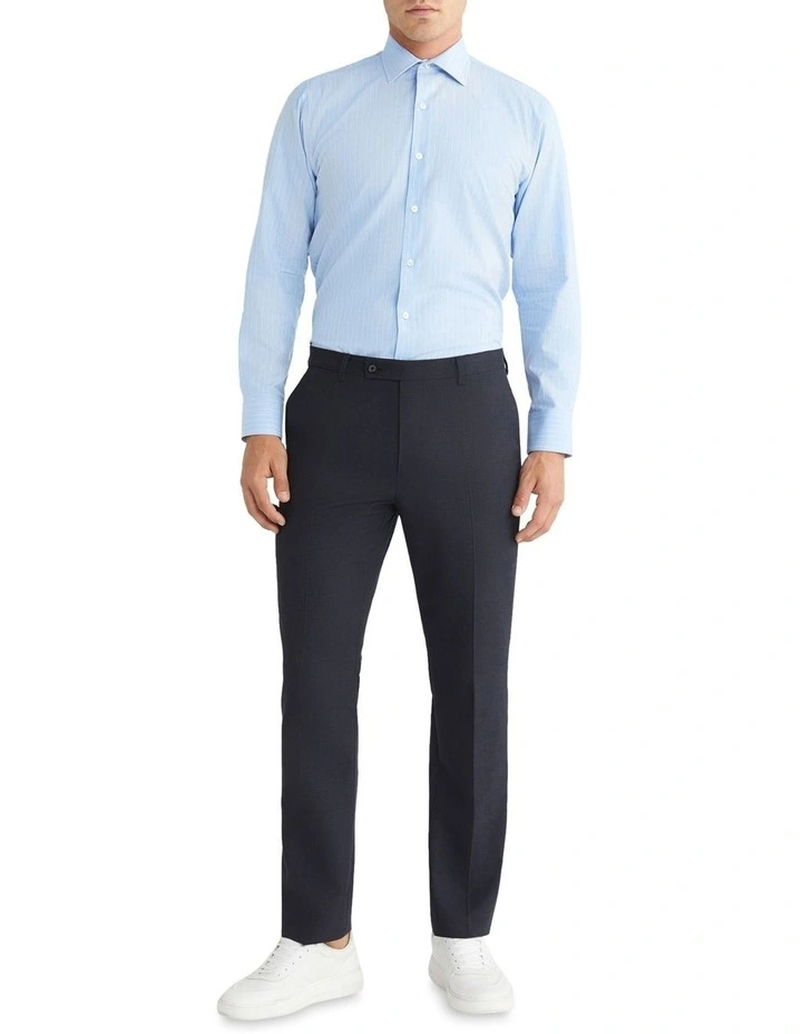 Calvin Klein Slim Long Sleeve 1 Colour Stripe In Blue 4 Calvin Klein Slim Long Sleeve 1 Colour Stripe In Blue - Image 2