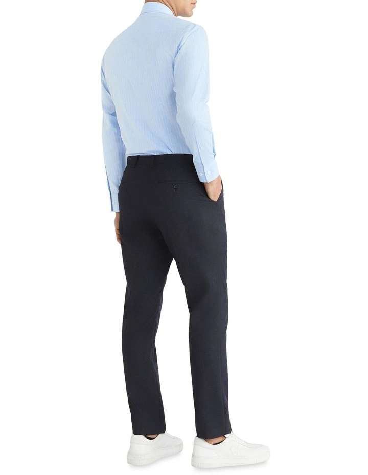 Calvin Klein Slim Long Sleeve 1 Colour Stripe In Blue 5 Calvin Klein Slim Long Sleeve 1 Colour Stripe In Blue - Image 3