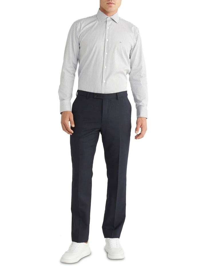 Calvin Klein Slim Long Sleeve Dobby Stripe Shirt In Black/White 4 Calvin Klein Slim Long Sleeve Dobby Stripe Shirt In Black/White - Image 2