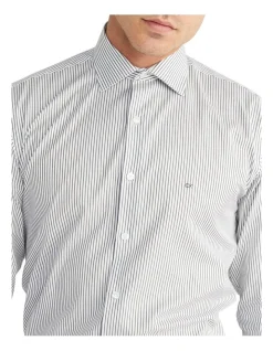 Calvin Klein Slim Long Sleeve Dobby Stripe Shirt In Black/White 9 Calvin Klein Slim Long Sleeve Dobby Stripe Shirt In Black/White -Cambridge Clothing shop 967827520 4 720x928