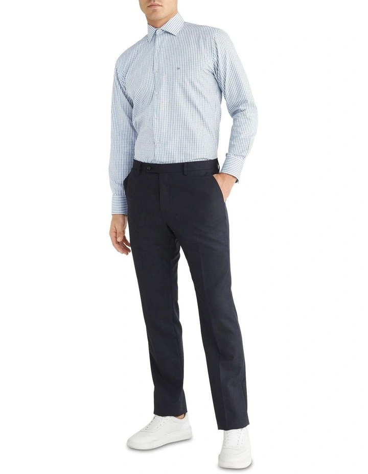 Calvin Klein Slim Long Sleeve Marle Check Shirt In Blue 4 Calvin Klein Slim Long Sleeve Marle Check Shirt In Blue - Image 2