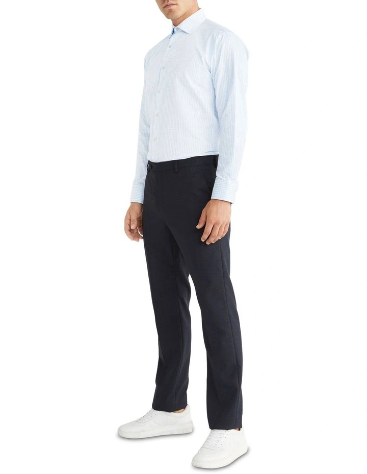 Calvin Klein Slim Long Sleeve Marle Check Shirt In Blue 4 Calvin Klein Slim Long Sleeve Marle Check Shirt In Blue - Image 2