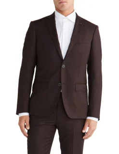 Calvin Klein X Slim Puppytooth Suit Jacket In Red