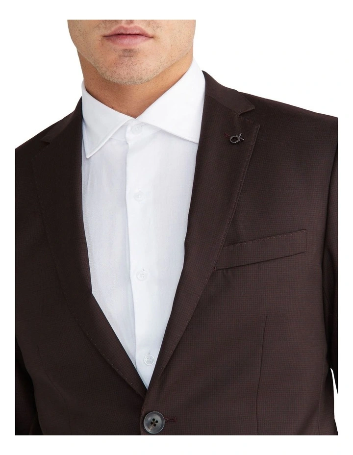 Calvin Klein X Slim Puppytooth Suit Jacket In Red 6 Calvin Klein X Slim Puppytooth Suit Jacket In Red - Image 4