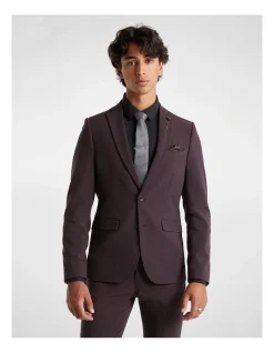 Front Page 8 Yd. Orlando Skinny Suit Jacket In Purple