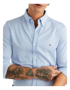 Tommy Hilfiger 1985 Knit Solid Long Sleeve Shirt In Cloudy Blue 8 Tommy Hilfiger 1985 Knit Solid Long Sleeve Shirt In Cloudy Blue -Cambridge Clothing shop 980250220 3 720x928