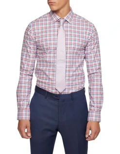 Oxford Beckton Slim Fit Checked Shirt In Red/Navy -Cambridge Clothing shop 987063220 5 720x928