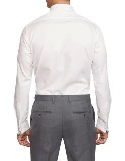 Oxford Beckton French Cuff Dobby Shirt In White -Cambridge Clothing shop 987063310 3 720x928