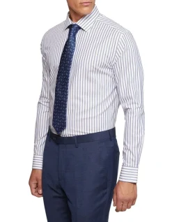Oxford Islington Regular Fit Striped Shirt In Blue -Cambridge Clothing shop 987063580 2 720x928