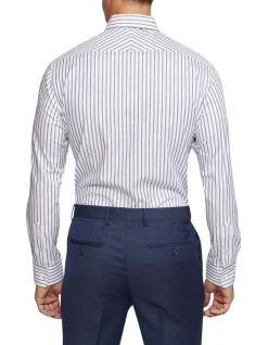 Oxford Islington Regular Fit Striped Shirt In Blue -Cambridge Clothing shop 987063580 3 720x928