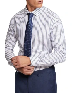 Oxford Islington Regular Fit Striped Shirt In Blue -Cambridge Clothing shop 987063580 4 720x928