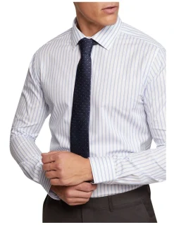 Oxford Beckton Slim Fit Striped Shirt In Sky -Cambridge Clothing shop 987063670 4 720x928