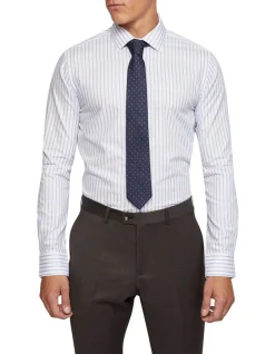 Oxford Beckton Slim Fit Striped Shirt In Sky -Cambridge Clothing shop 987063670 5 720x928