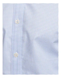 Oxford Beckton Houndstooth Slim Fit Shirt In Sky 13 Oxford Beckton Houndstooth Slim Fit Shirt In Sky -Cambridge Clothing shop 987063850 6 720x928