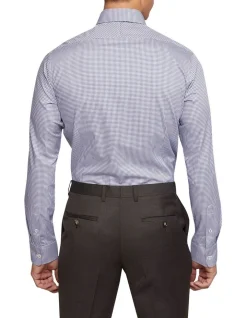Oxford Beckton Houndstooth Slim Fit Shirt In Blue 10 Oxford Beckton Houndstooth Slim Fit Shirt In Blue -Cambridge Clothing shop 987063940 3 720x928